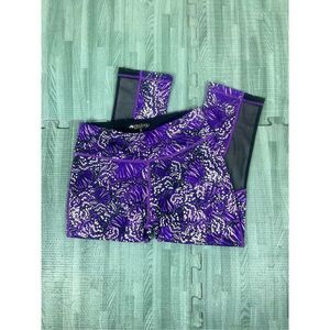 Ideology Women's Cropped Leggings Sz XS Purple/Black Athletic Capri